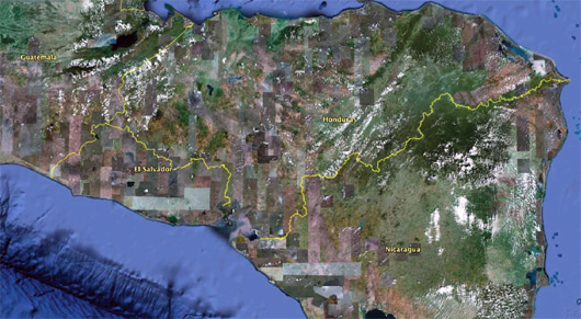 Nicaraguan-Honduran border in 1989 during the contra wars.